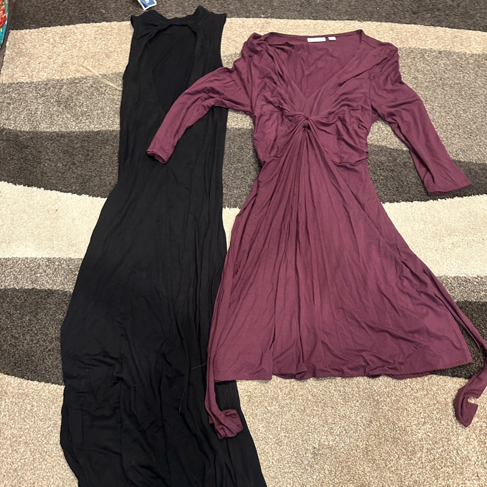 Elegant Black and Purple Women's Dresses